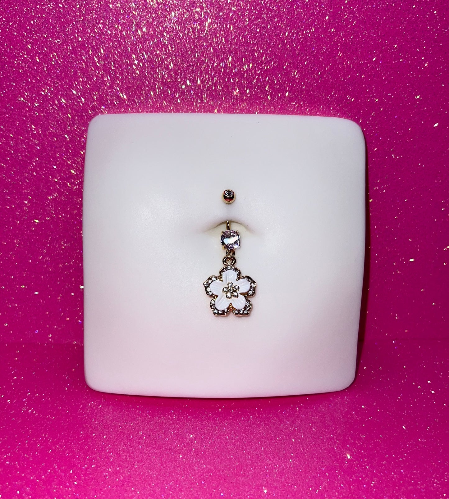 Golden Flower Belly Ring