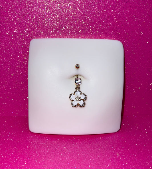 Golden Flower Belly Ring