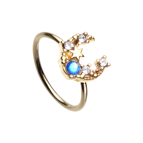 Moon Nose Hoop